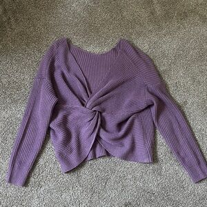 Purple Twist-Knot Women Sweater
